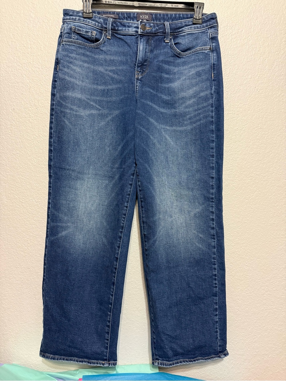 NYDJ Mid Blue Jemma Barrel Straight Jeans